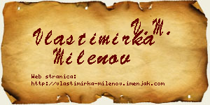 Vlastimirka Milenov vizit kartica